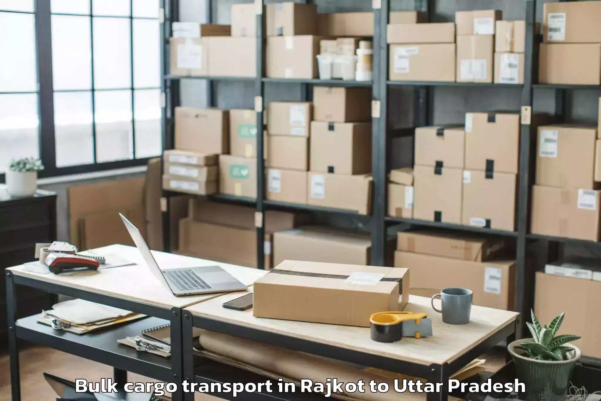 Get Rajkot to Great Mall Of Aligarh Bulk Cargo Transport